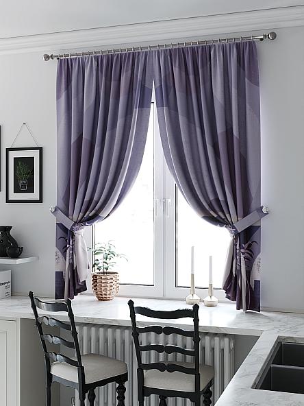 Комплект штор для кухни Ромлифенс (фиолетовый)