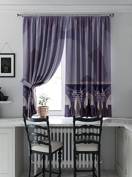 Комплект штор для кухни Ромлифенс (фиолетовый) - фото 5