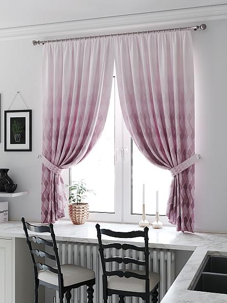 Комплект штор для кухни Дилеринс (розовый)