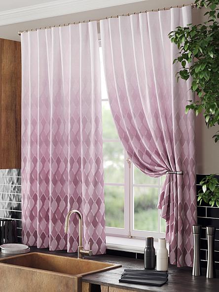 Комплект штор для кухни Дилеринс (розовый) - фото 4