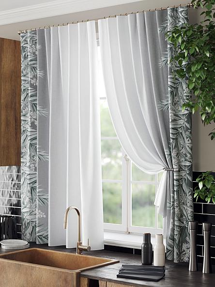 Комплект штор для кухни Леренфис (серый) - фото 4