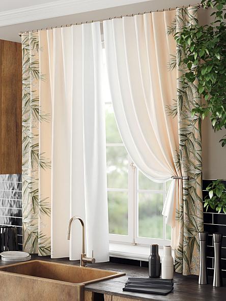 Комплект штор для кухни Леренфис (бежевый) - фото 4