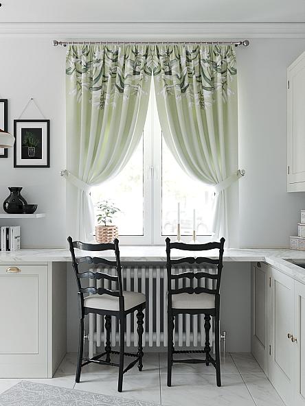 Комплект штор для кухни Рементирс (зеленый) - фото 3