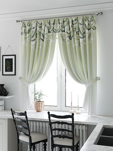 Комплект штор для кухни Рементирс (зеленый)