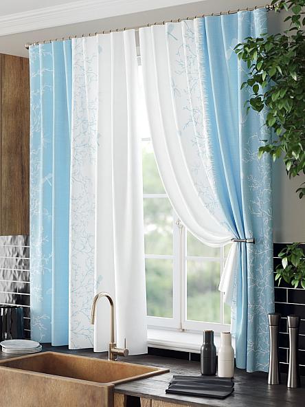 Комплект штор для кухни Френквирс (голубой) - фото 4