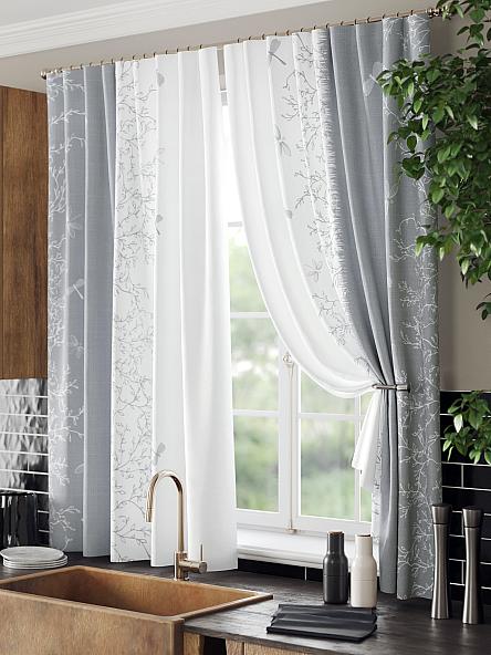 Комплект штор для кухни Френквирс (серый) - фото 4