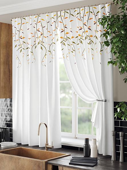 Комплект штор для кухни Фрионмирс (оранжевый) - фото 4
