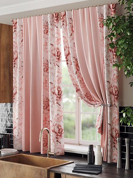 Комплект штор для кухни Лориквенс (персиковый) - фото 4