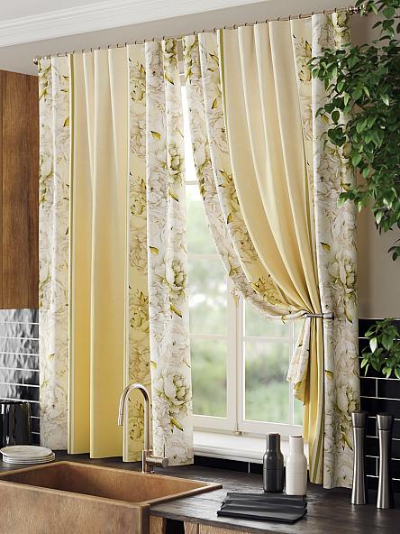 Комплект штор для кухни Лориквенс (желтый) - фото 4