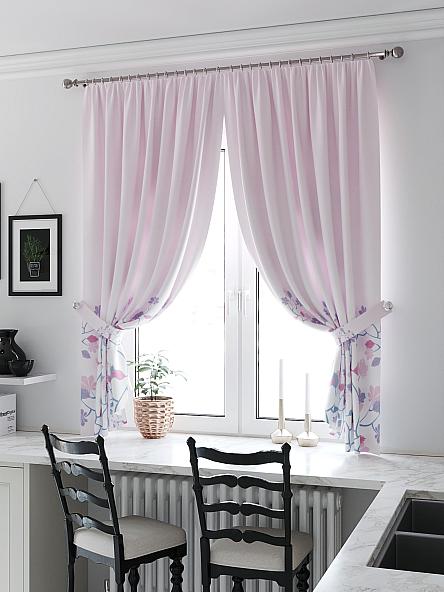 Комплект штор для кухни Лирфорис (розовый)