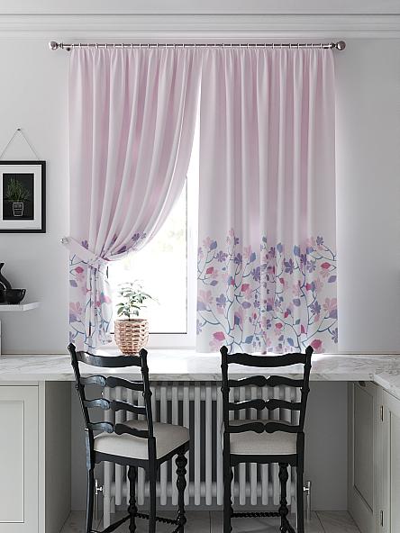 Комплект штор для кухни Лирфорис (розовый) - фото 5