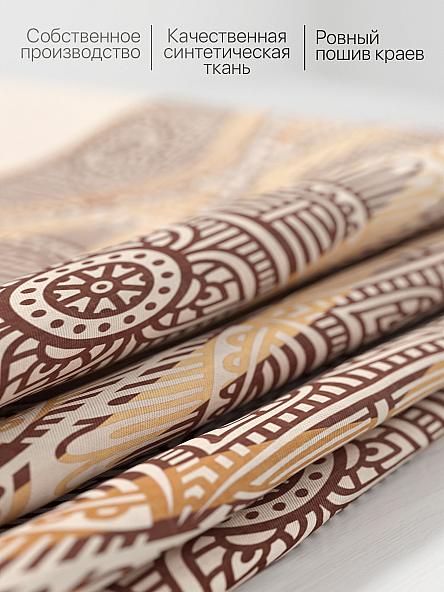 Комплект штор для кухни Мивентис (бежево-коричневый) - фото 6