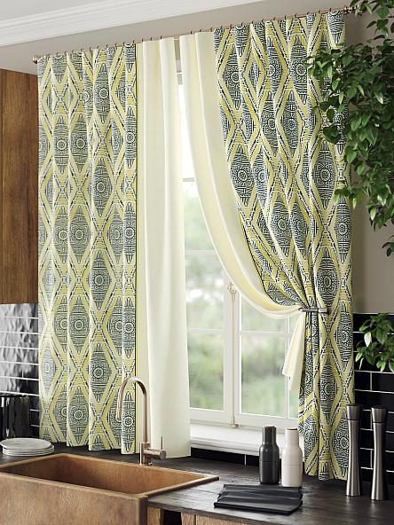 Комплект штор для кухни Мивентис (зеленый) - фото 4