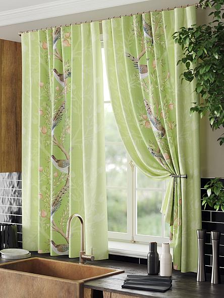 Комплект штор для кухни Сенеквирс (салатовый) - фото 4