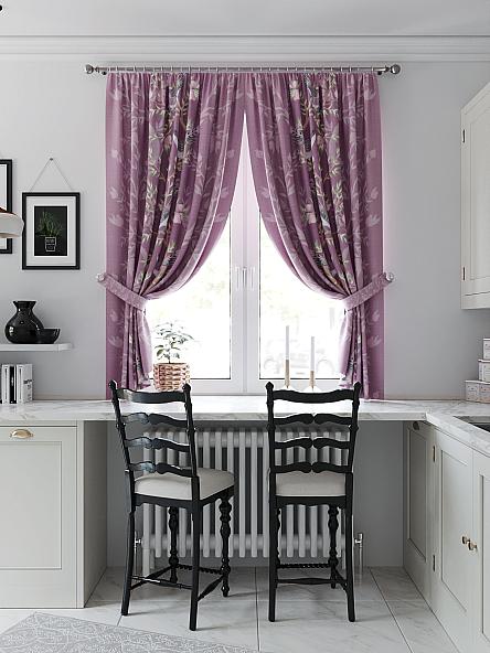 Комплект штор для кухни Сенеквирс (фиолетовый) - фото 3