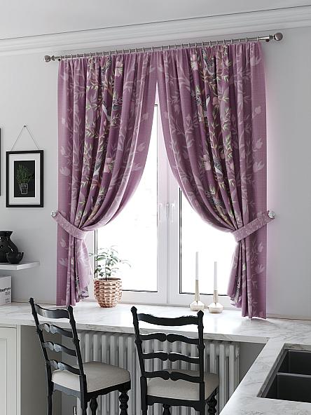 Комплект штор для кухни Сенеквирс (фиолетовый)