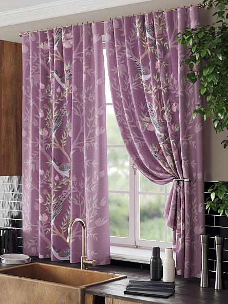 Комплект штор для кухни Сенеквирс (фиолетовый) - фото 4