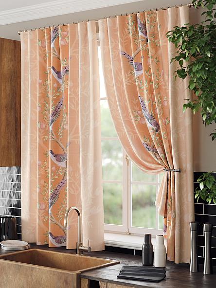 Комплект штор для кухни Сенеквирс (оранжевый) - фото 4