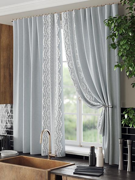 Комплект штор для кухни Фиримелир (серый) - фото 4