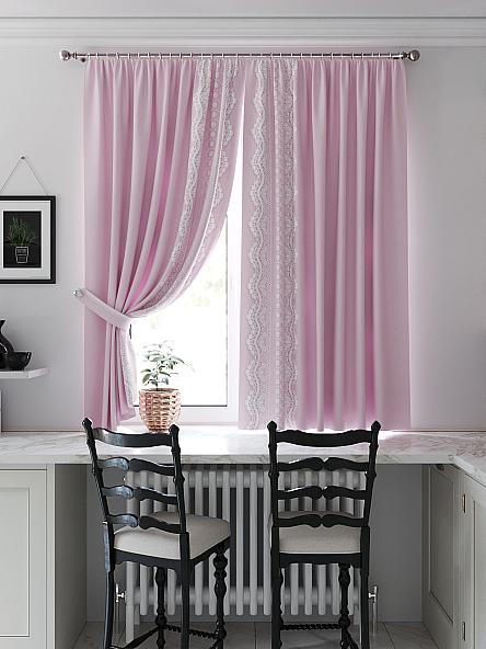 Комплект штор для кухни Фиримелир (розовый) - фото 5