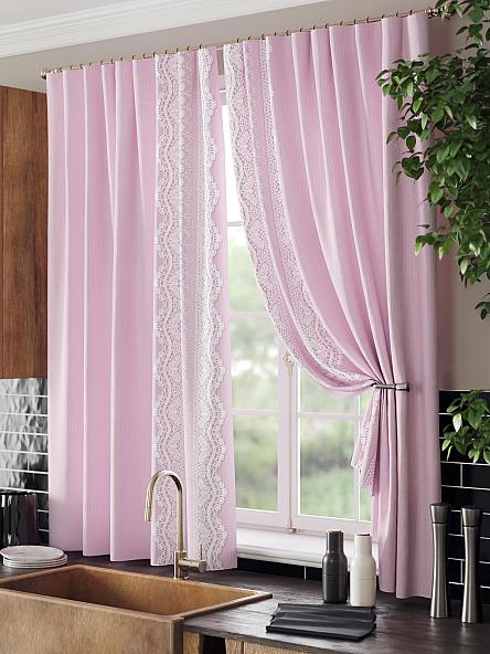 Комплект штор для кухни Фиримелир (розовый) - фото 4