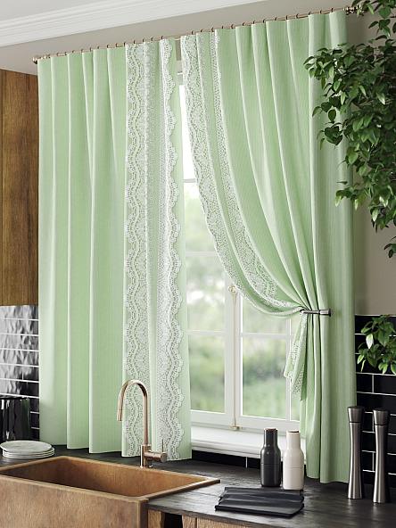 Комплект штор для кухни Фиримелир (салатовый) - фото 4