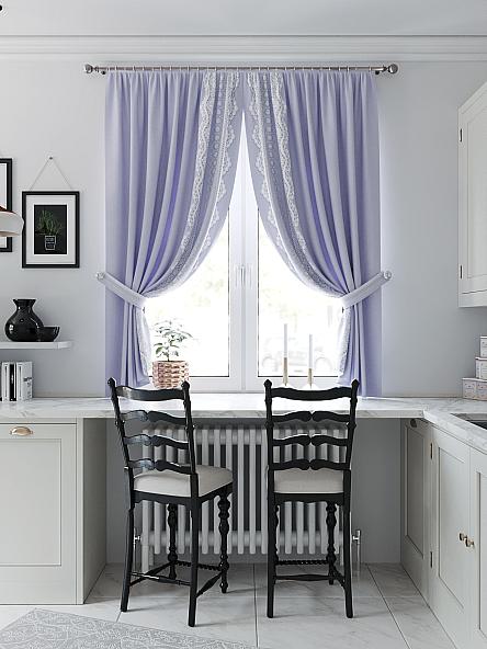 Комплект штор для кухни Фиримелир (фиолетовый) - фото 3