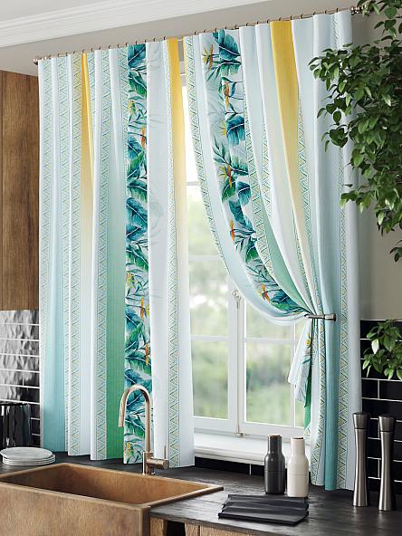 Комплект штор для кухни Сенкриверс (бирюза) - фото 4