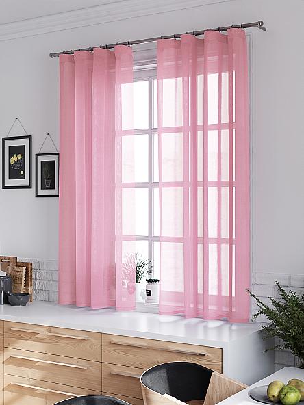 Комплект штор для кухни Шеврин (розовый) 175 см - фото 3