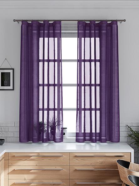 Комплект штор для кухни Шеврин (фиолетовый)