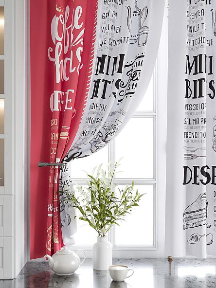 Комплект штор для кухни Мариус (коралл) - фото 4