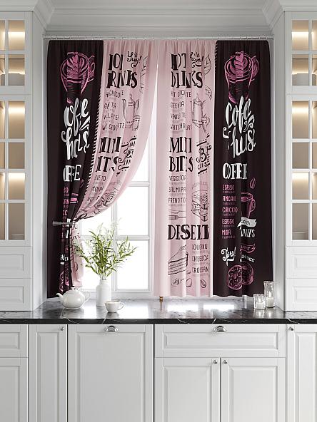 Комплект штор для кухни Золдис (ягодный) - фото 6