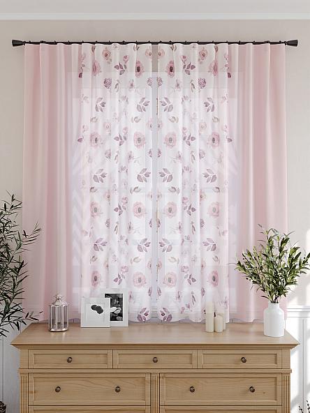 Тюль для кухни Ханситор (розовый) - фото 5