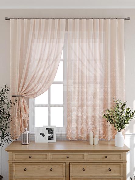 Тюль для кухни Тиманквис (персиковый)