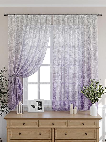 Тюль для кухни Лерсентос (фиолетовый)