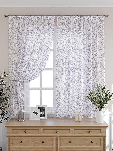 Тюль для кухни Никанвит (сиреневый)