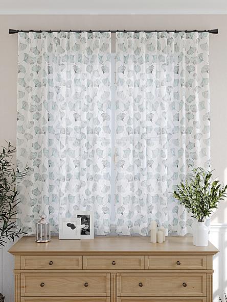 Тюль для кухни Лерменрос (бело-бирюзовый) - фото 5