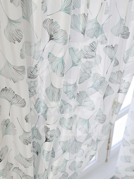 Тюль для кухни Лерменрос (бело-бирюзовый) - фото 6