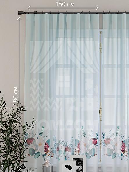 Тюль для кухни Хорнифер (бирюза) - фото 4