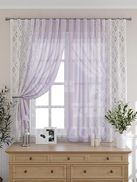 Тюль для кухни Фанвикрос (сиреневый)