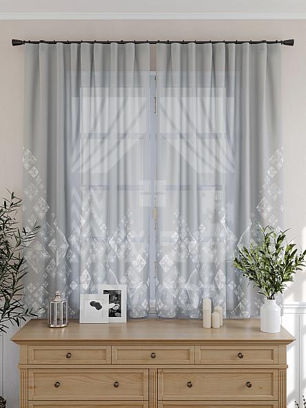 Тюль для кухни Данертис (серый) - фото 4