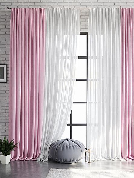 Комплект штор Минтон (розовый)
