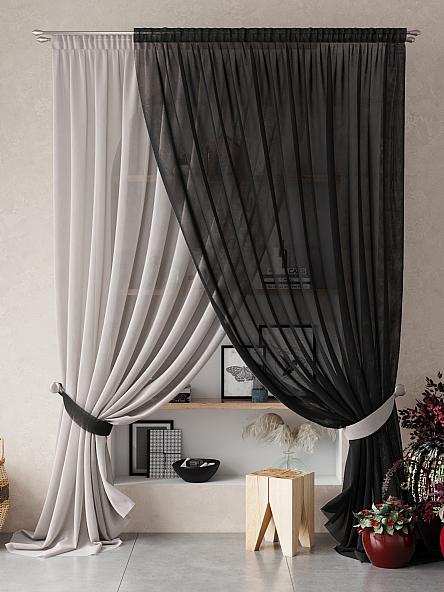 Комплект штор Нариа (серо-черный) - 250 см