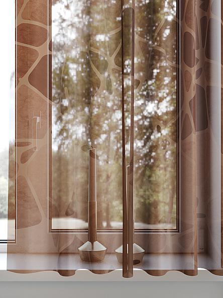 Комплект штор для кухни Ферлиот (коричневый) - фото 4