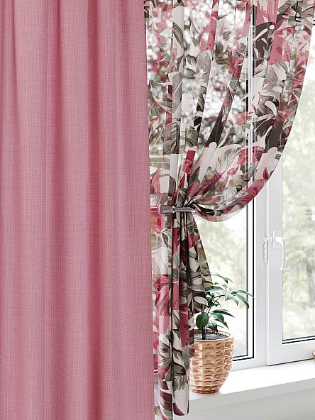 Комплект штор для кухни Фентриол (розовый) - фото 3