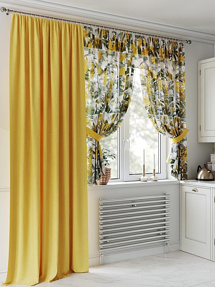 Комплект штор для кухни Фентриол (желтый)
