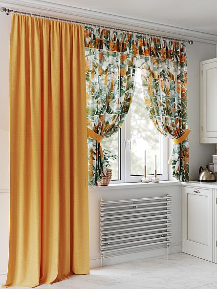 Комплект штор для кухни Фентриол (оранжевый)