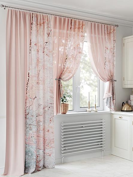 Комплект штор для кухни Сениарс (персиковый) - фото 4