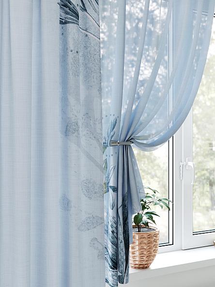 Комплект штор для кухни Лурофиорс (голубой) - фото 3