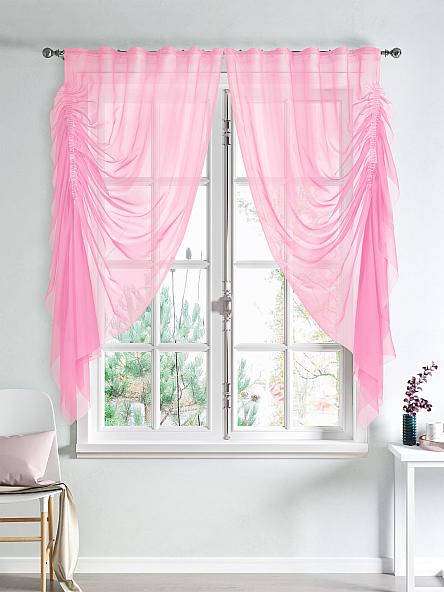 Комплект штор для кухни Фанет (розовый) 230см - фото 2